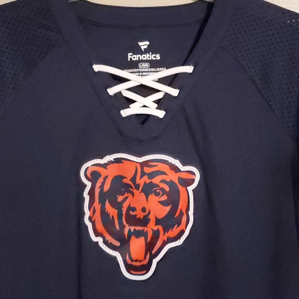 Chicago Bears Lace Up Short Sleeve Jersey - Picture 2 of 4